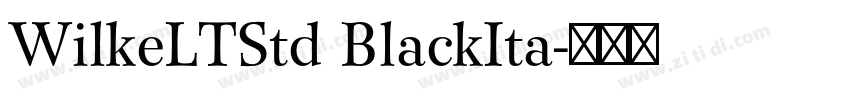 WilkeLTStd BlackIta字体转换